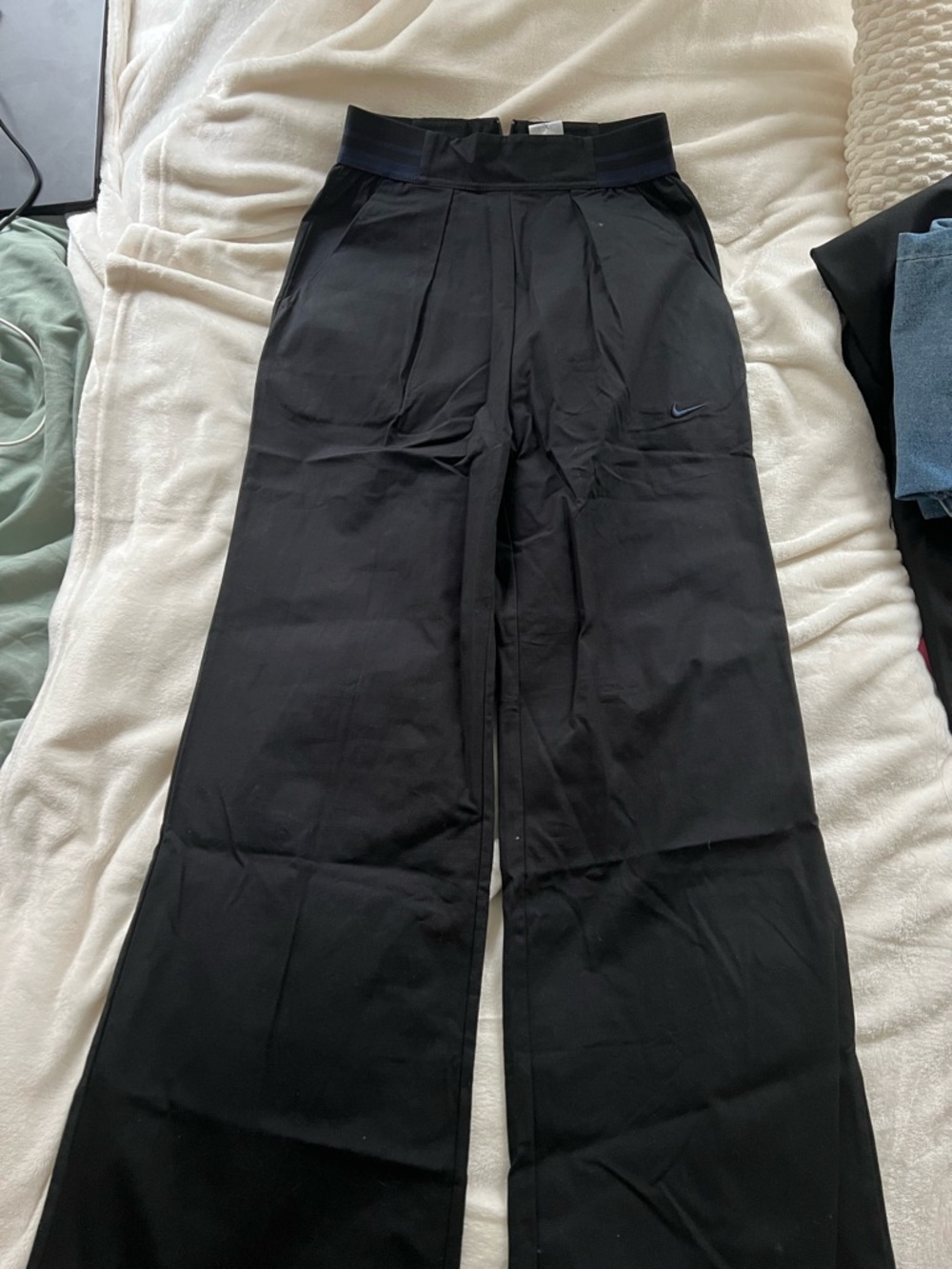 Nike Black Wide-Leg High-Waist Pants